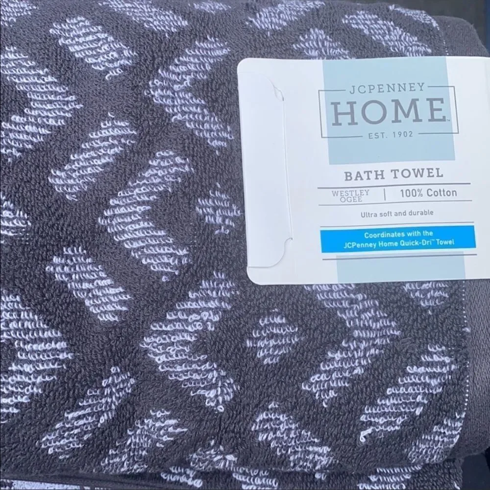 ✨3xHP✨Home Westly Ogee Geometric Bath Towel✨